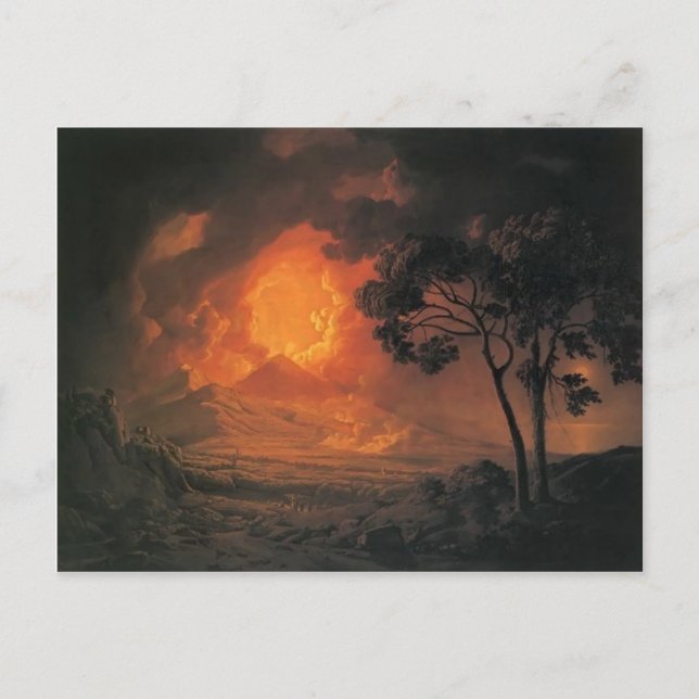 Joseph Wright- An Eruption of Mount Vesuvius Postcard (Front)