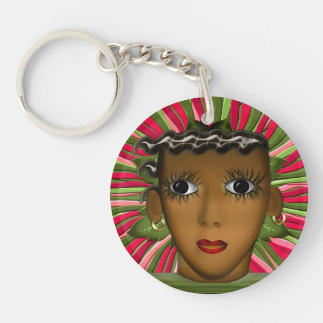 Josephine Baker in the 21st Century (Personalized) Keychain (Front)