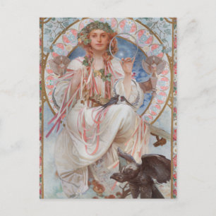 Josephine Crane Bradley as Lavia by Alphonse Mucha Postcard