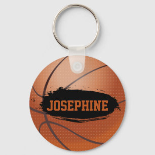 Josephine Grunge Basketball Personalized Keychain