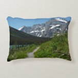 Josephine Lake Trail with Mount Guild at Glacier Decorative Pillow