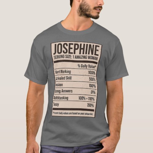Josephine Nutrition Facts Name Nickname Alias Titl T_Shirt