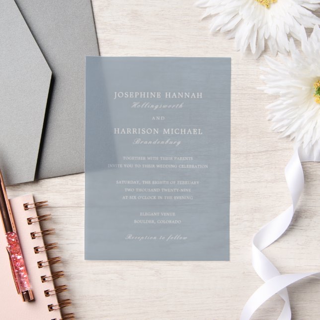 Josephine Traditional Wedding Vellum Invitations (Wedding)