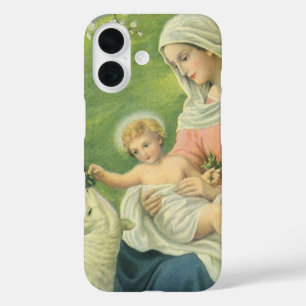 Joseph's Workshop with Mary and Baby Jesus iPhone 16 Case