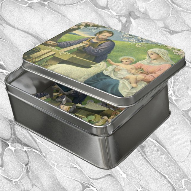 Joseph's Workshop with Mary and Baby Jesus Jigsaw Puzzle (Creator Uploaded)