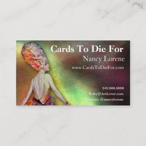 Customizable Josette in Orange - Business Cards