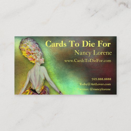 Josette in Yellow - Business Cards