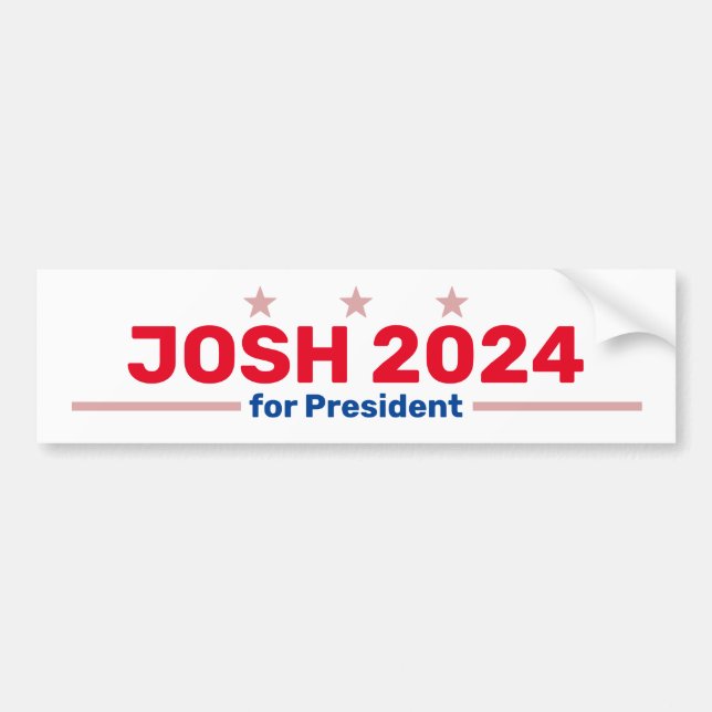 Josh 2024 bumper sticker (Front)