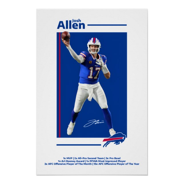 Josh Allen Buffalo Bills Poster (Front)