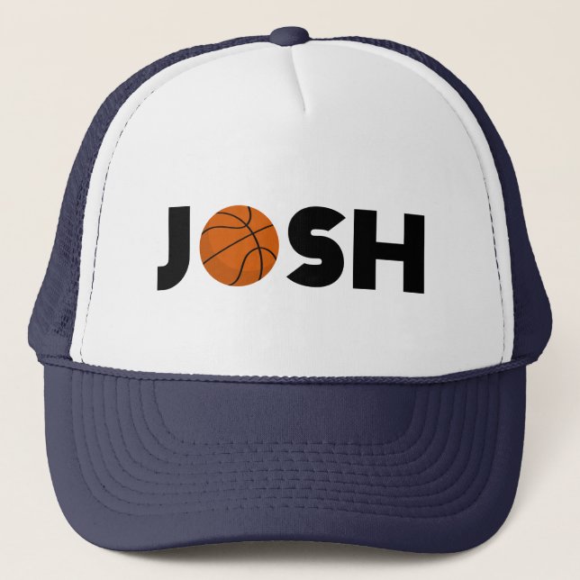 Josh Basketball Trucker Hat (Front)