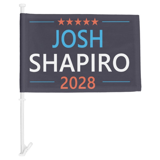 Josh Shapiro 2028 Car Flag (Front)