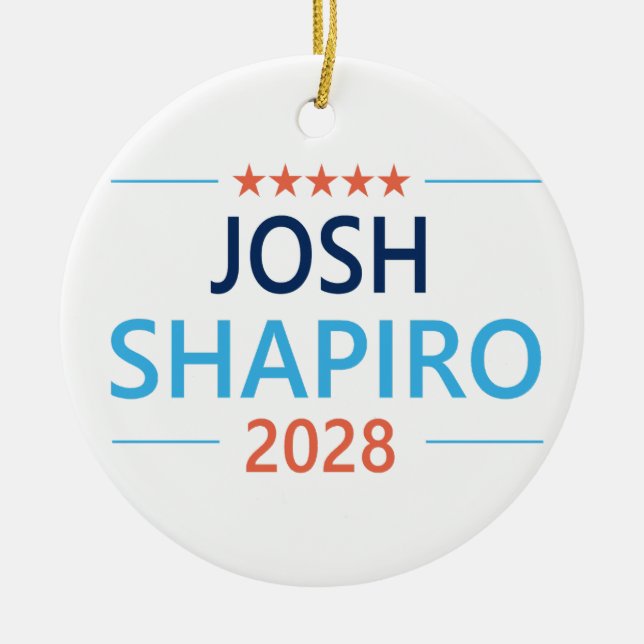 Josh Shapiro 2028 Ceramic Ornament (Front)