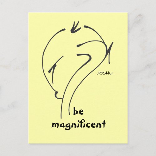 Joshu _ Be Magnificent Zen_like sayings Postcard