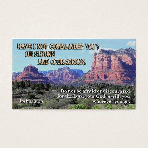 Joshua1:9  INSPIRATIONAL CARDS Business Card Template