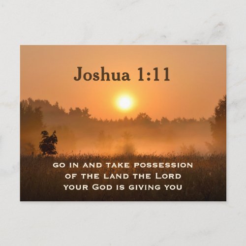 Joshua 111 Scripture Take Possession of the Land Postcard