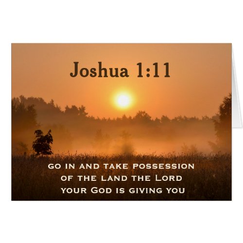 Joshua 111 Take Possession of the Land Card