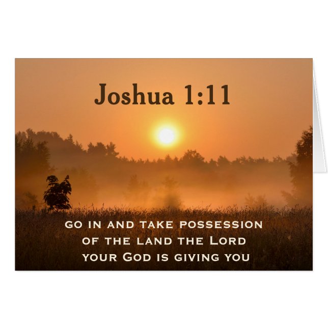 Joshua 1:11 Take Possession of the Land Card (Front Horizontal)