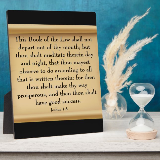 Joshua 1:8    plaque (Side)