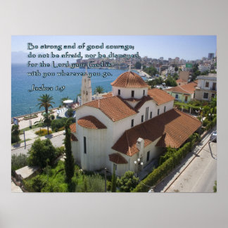 Joshua 1:9 Albanian Church Poster