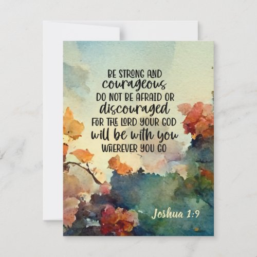 Joshua 19 Be Strong and Courageous Bible Flat
