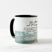 Joshua 1:9 Be Strong and Courageous Bible Verse Mug (Front Left)