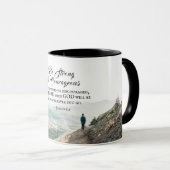 Joshua 1:9 Be Strong and Courageous Bible Verse Mug (Front Right)