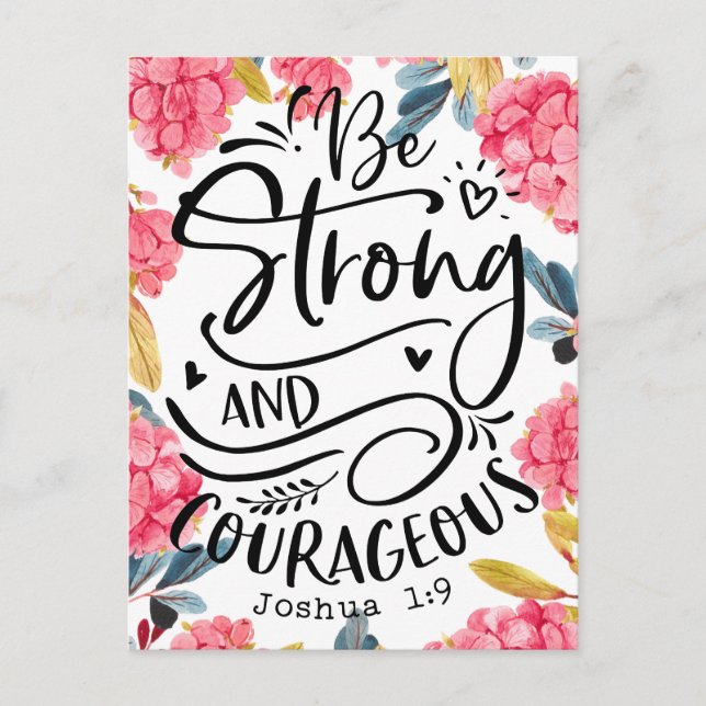 Joshua 1:9 Be Strong and Courageous Postcard (Front)