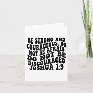 Joshua 1 9 Be Strong And Courageous Retro Vintage Card