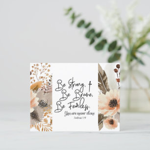 Joshua 1 9 Be Strong Be Brave Bible Verse Postcard