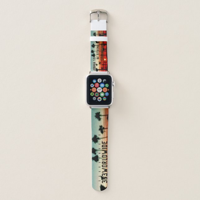 JOSHUA 1:9 BE STRONG & COURAGEOUS! APPLE WATCH BAND (Front)