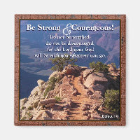 Joshua 1:9 Be Strong Scripture Magnet