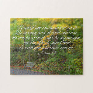 Joshua 1:9 Bible Verse Christian Nature Jigsaw Puzzle