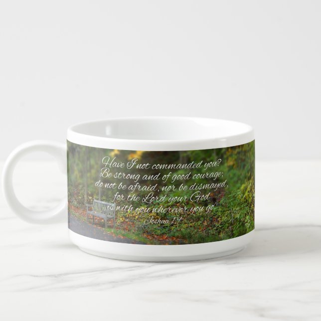 Joshua 1:9 Bible Verse Christian Scripture Bowl (Right)