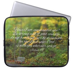 Joshua 1:9 Bible Verse Christian Scripture Laptop Sleeve