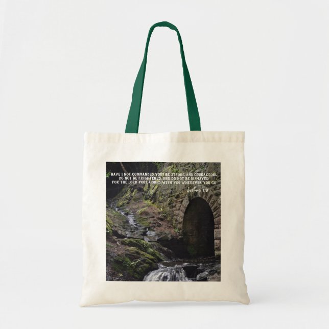Joshua 1:9 Book Tote Bag (Front)