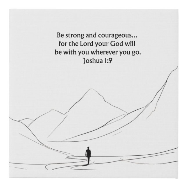 Joshua 1:9 Christian Wall Art – Home Decor (Front)