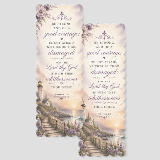 Joshua 1:9 Courage Scripture Glossy Bookmark