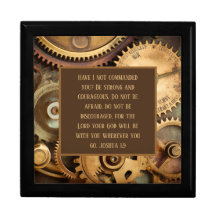 Joshua 1:9 Gift Box Encouraging Bible Verse Gears