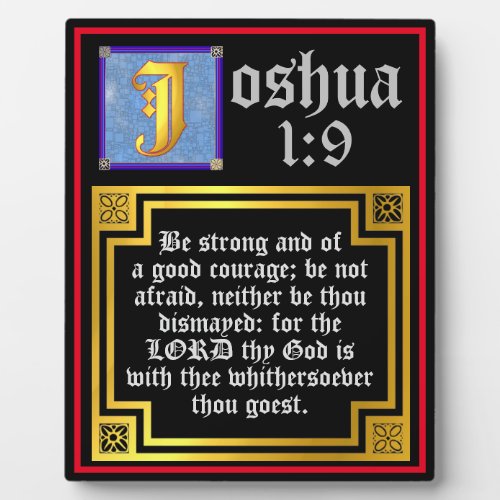 Joshua 19 Illuminated Old Testament Bible Quote Plaque