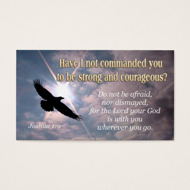 Joshua 1:9 - INSPIRATIONAL Profile CARDS (Front)