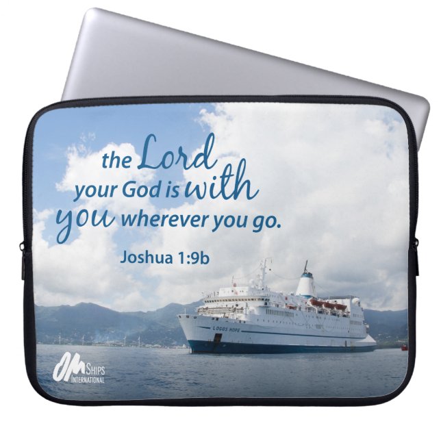 Joshua 1:9 Laptop Sleeve (Front)