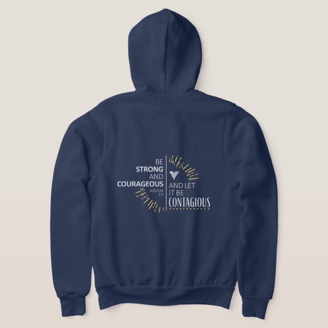 Joshua 1.9  Men's Zip Up Hoodie (Laydown Back)