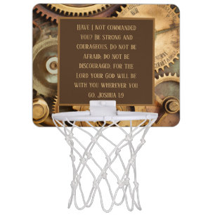 Joshua 1:9 Mini  Basketball Hoop Bible Verse 