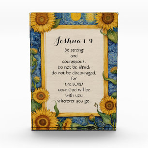 Joshua 1:9 NIV Bible Verse Art Acrylic Award