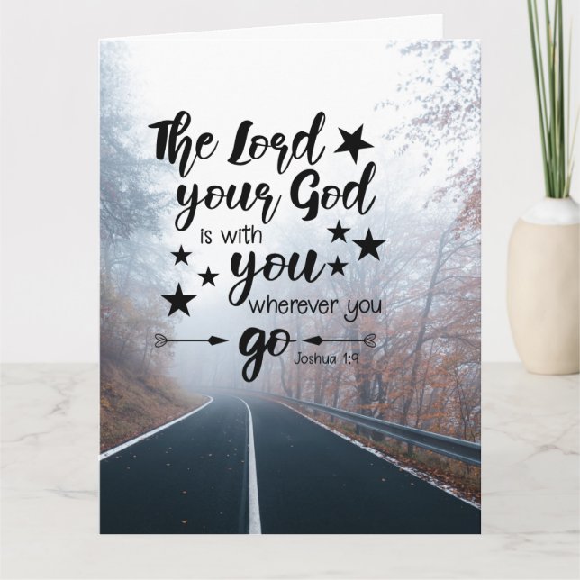 Joshua 1:9 The Lord is With You Wherever You Go Card (Front)