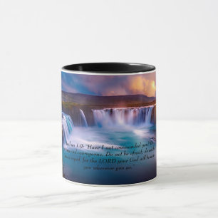 Joshua 1:9 waterfalls mug
