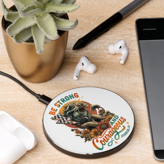 Joshua 1:9 wireless charger (Desk 2)