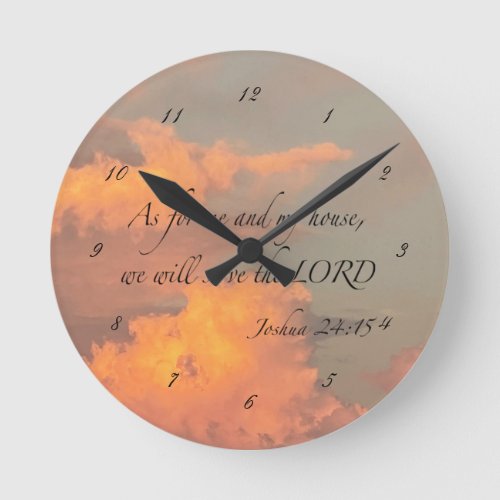 Joshua 2415 As for me andAcrylic Wall Clock