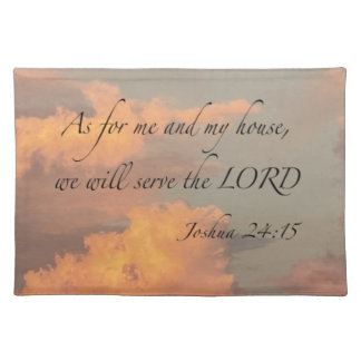 Joshua 24:15 As for me and my… Cloth Placemat