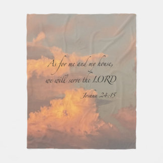 Joshua 24:15 As for me and my… Fleece Blanket